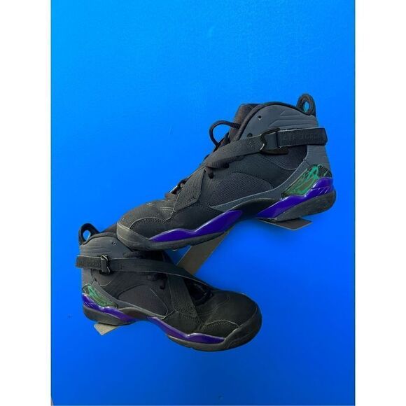 Nike Air Jordan 8.0 "Aqua" Blue Black Basketball Shoes Size 7Y - Picture 4 of 7